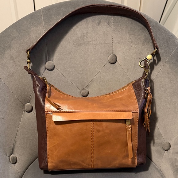 The Sak Handbags - The Sak Almeda Two-Tone Brown & Tan Leather Shoulder Bag